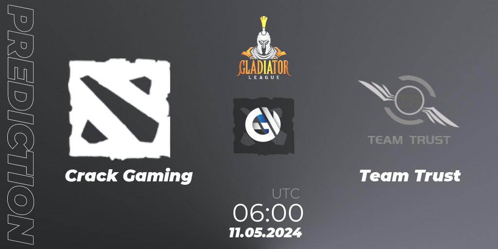 Crack Gaming - Team Trust: Maç tahminleri. 11.05.2024 at 06:00, Dota 2, Gladiator League