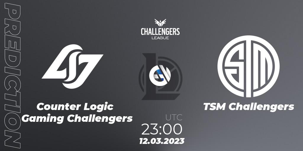 Counter Logic Gaming Challengers - TSM Challengers: Maç tahminleri. 12.03.23, LoL, NACL 2023 Spring - Playoffs