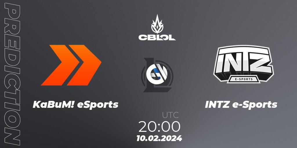 KaBuM! eSports - INTZ e-Sports: Maç tahminleri. 10.02.24, LoL, CBLOL Split 1 2024 - Group Stage