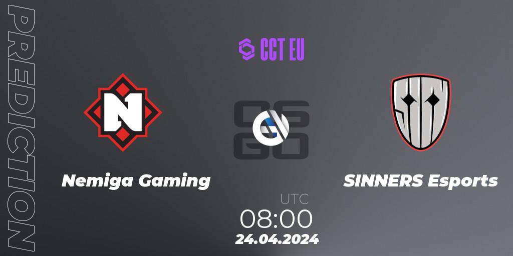 Nemiga Gaming - SINNERS Esports: Maç tahminleri. 24.04.24, CS2 (CS:GO), CCT Season 2 Europe Series 1