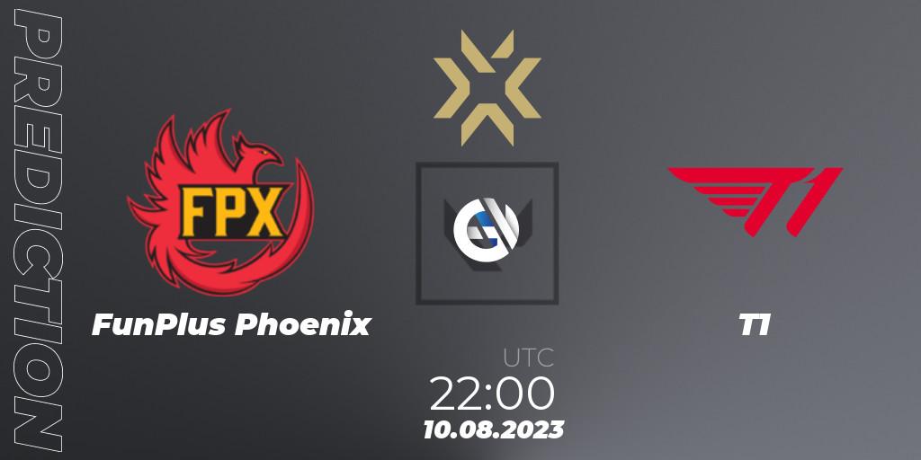 FunPlus Phoenix - T1: Maç tahminleri. 10.08.2023 at 21:40, VALORANT, VALORANT Champions 2023