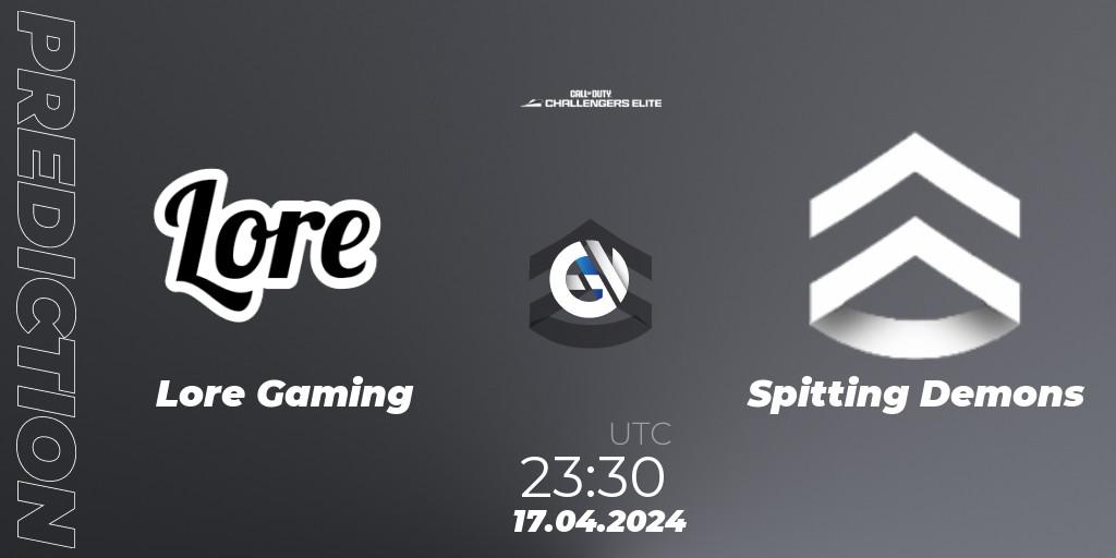 Lore Gaming - Spitting Demons: Maç tahminleri. 24.04.2024 at 21:30, Call of Duty, Call of Duty Challengers 2024 - Elite 2: NA
