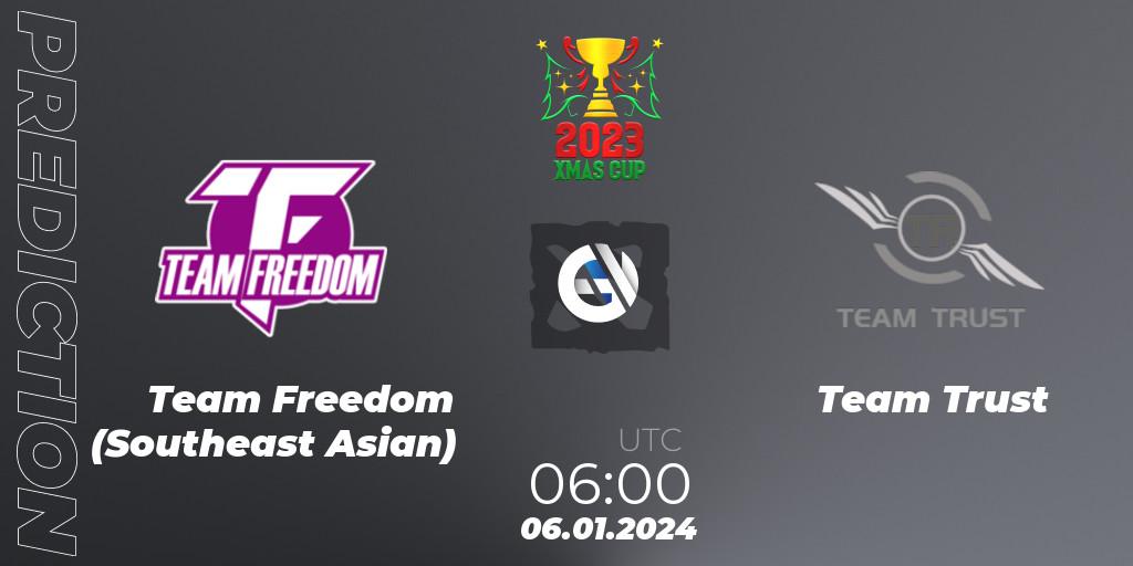 Team Freedom (Southeast Asian) - Team Trust: Maç tahminleri. 06.01.2024 at 06:00, Dota 2, Xmas Cup 2023