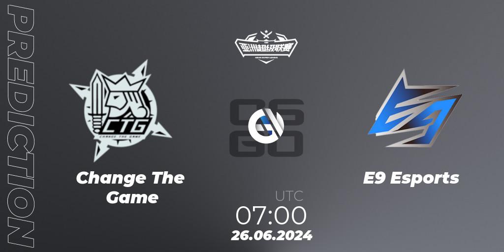 Change The Game - E9 Esports: Maç tahminleri. 26.06.2024 at 07:00, Counter-Strike (CS2), Asian Super League Season 4: Preliminary Stage