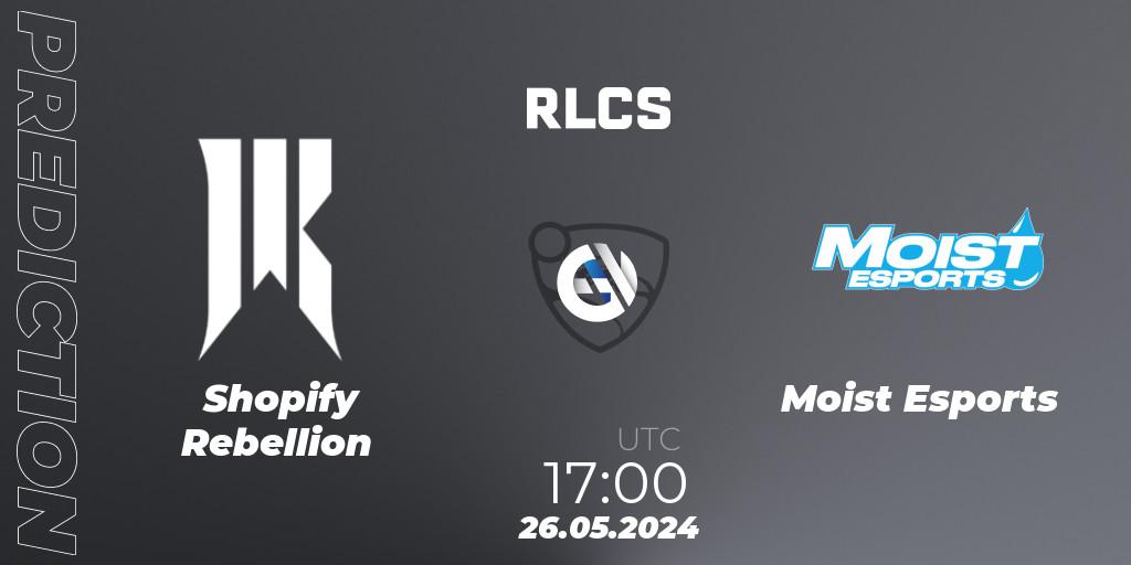 Shopify Rebellion - Moist Esports: Maç tahminleri. 26.05.2024 at 17:00, Rocket League, RLCS 2024 - Major 2: NA Open Qualifier 6