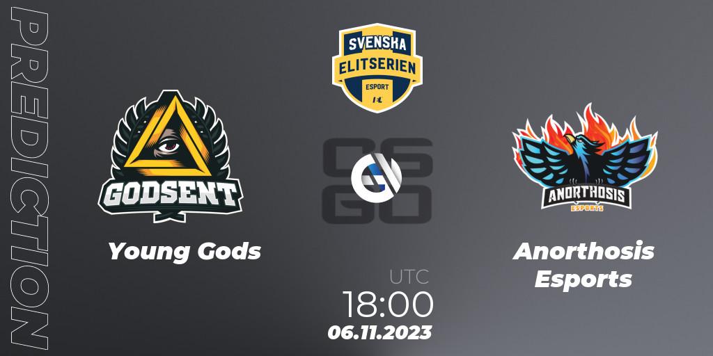 Young Gods - Anorthosis Esports: Maç tahminleri. 06.11.2023 at 18:00, Counter-Strike (CS2), Svenska Elitserien Fall 2023: Online Stage