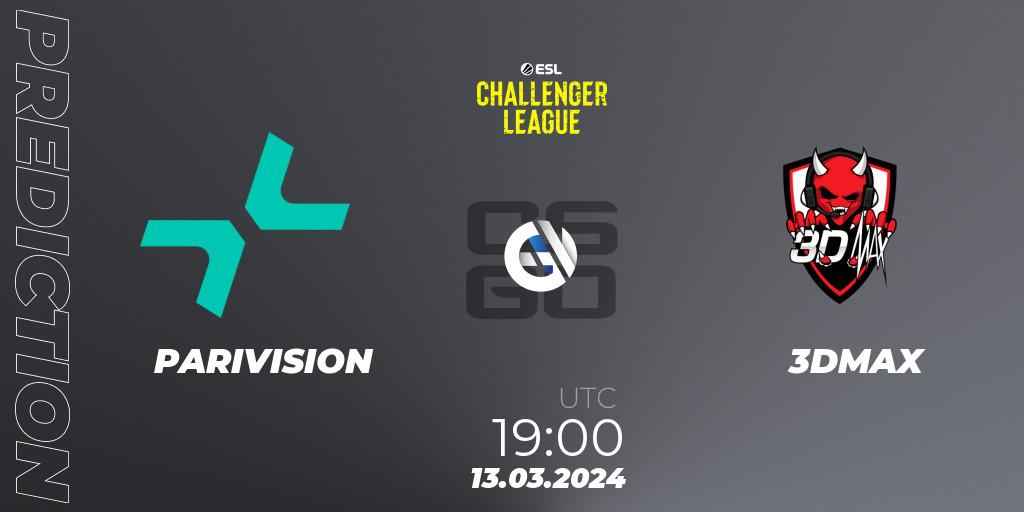 PARIVISION - 3DMAX: Maç tahminleri. 13.03.24, CS2 (CS:GO), ESL Challenger League Season 47: Europe
