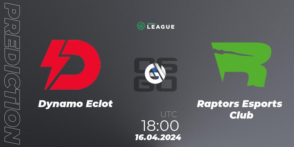 Dynamo Eclot - Raptors Esports Club: Maç tahminleri. 16.04.2024 at 18:00, Counter-Strike (CS2), ESEA Season 49: Advanced Division - Europe
