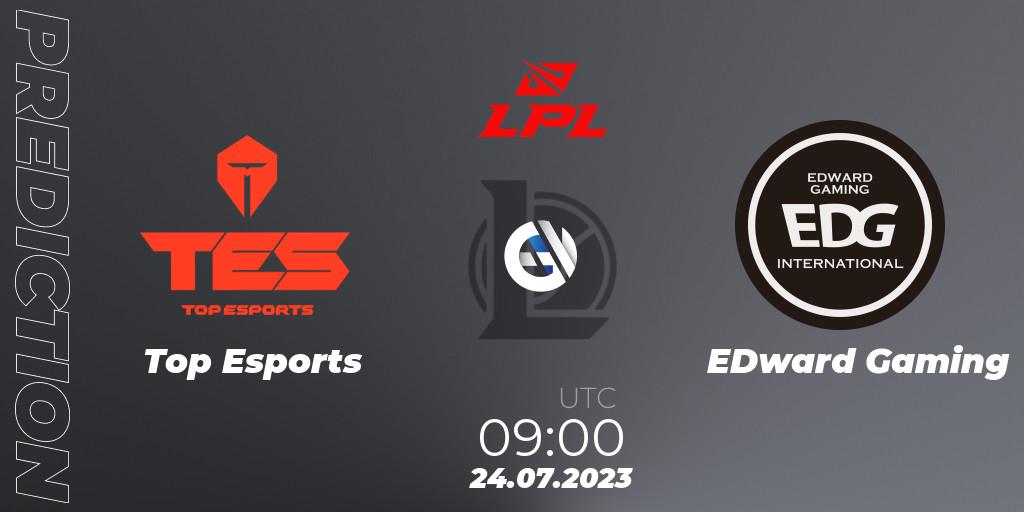 Top Esports - EDward Gaming: Maç tahminleri. 24.07.2023 at 09:00, LoL, LPL Summer 2023 - Playoffs