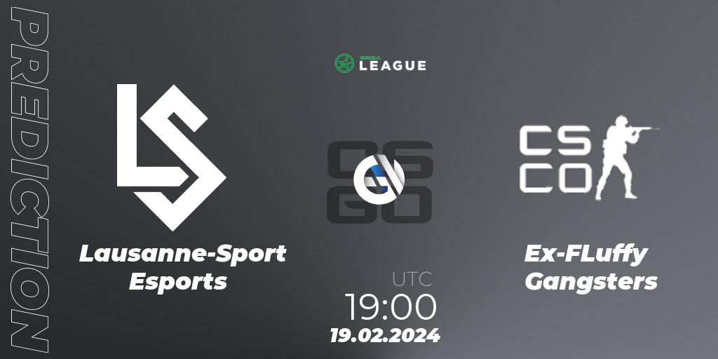 Lausanne-Sport Esports - Ex-FLuffy Gangsters: Maç tahminleri. 19.02.2024 at 19:00, Counter-Strike (CS2), ESEA Season 48: Advanced Division - Europe