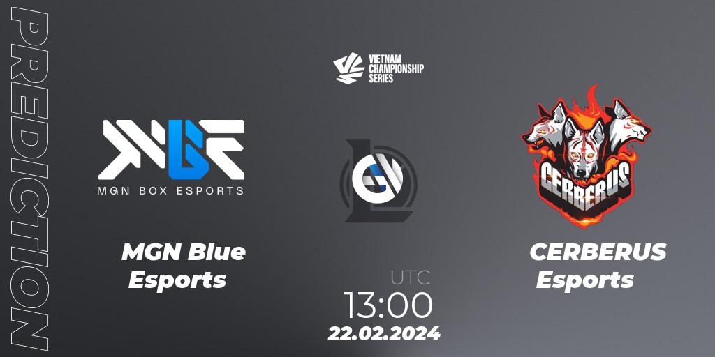 MGN Blue Esports - CERBERUS Esports: Maç tahminleri. 22.02.24, LoL, VCS Dawn 2024 - Group Stage