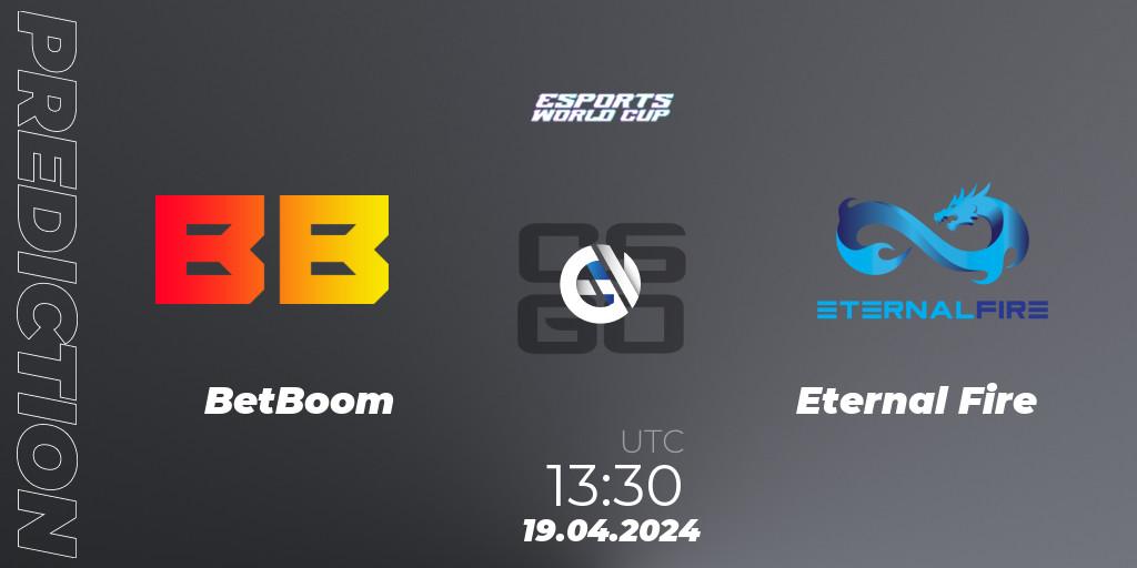 BetBoom - Eternal Fire: Maç tahminleri. 19.04.24, CS2 (CS:GO), Esports World Cup 2024: European Closed Qualifier