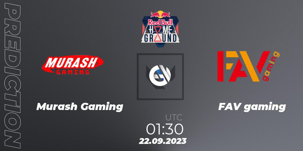 MURASH GAMING - FAV gaming: Maç tahminleri. 22.09.2023 at 01:30, VALORANT, Red Bull Home Ground #4 - Japanese Qualifier
