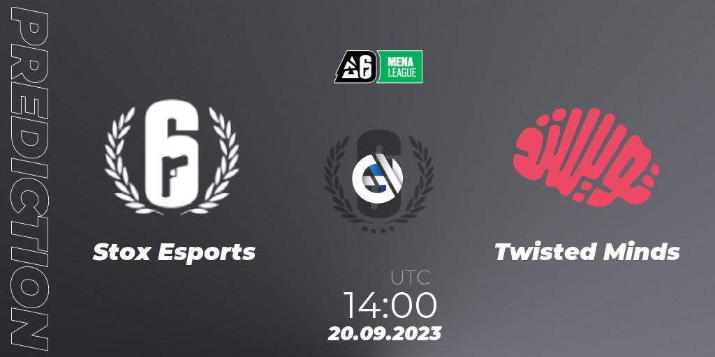 Stox Esports - Twisted Minds: Maç tahminleri. 20.09.2023 at 14:00, Rainbow Six, MENA League 2023 - Stage 2