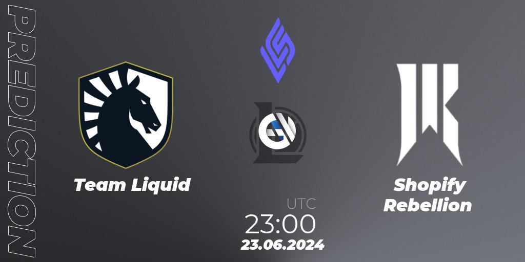 Team Liquid - Shopify Rebellion: Maç tahminleri. 23.06.2024 at 23:00, LoL, LCS Summer 2024 - Group Stage