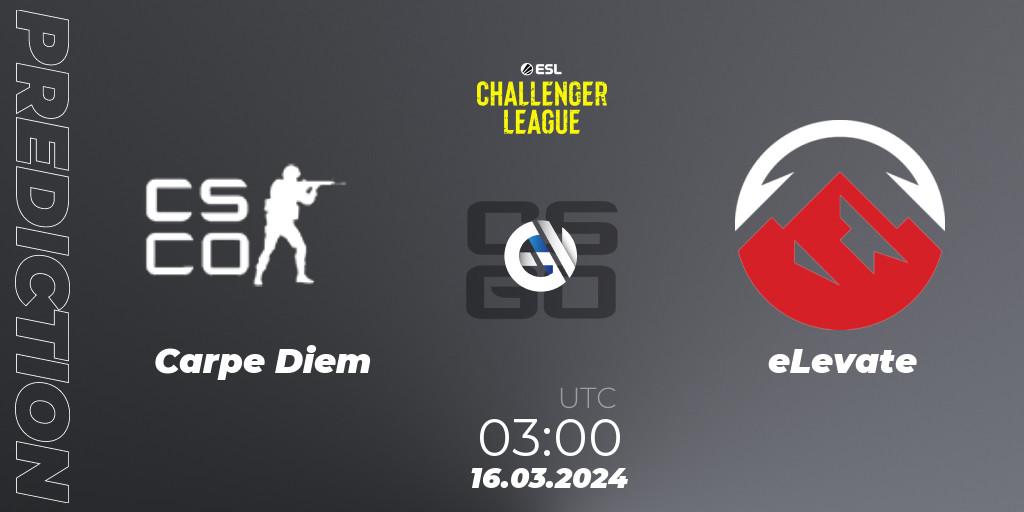 Carpe Diem - eLevate: Maç tahminleri. 16.03.2024 at 03:15, Counter-Strike (CS2), ESL Challenger League Season 47: North America