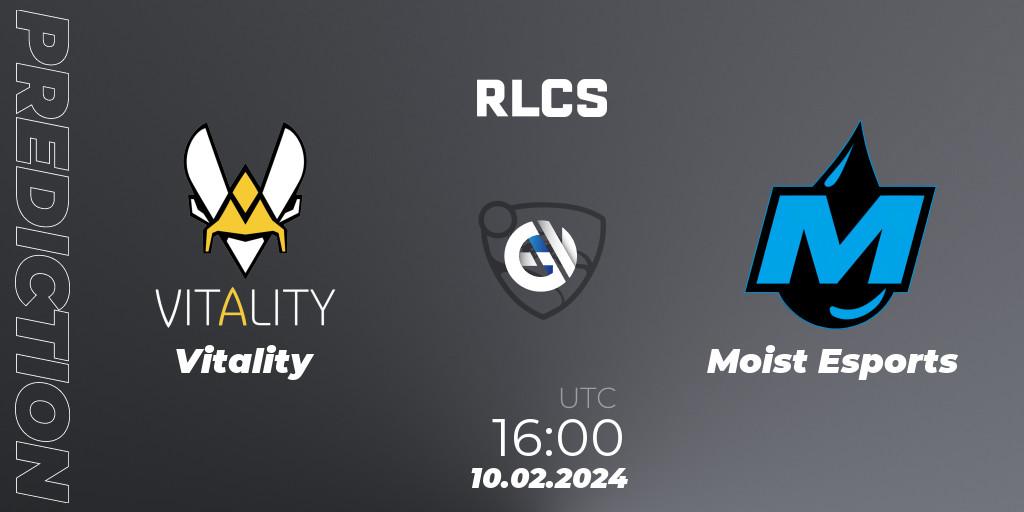 Vitality - Moist Esports: Maç tahminleri. 10.02.2024 at 16:00, Rocket League, RLCS 2024 - Major 1: Europe Open Qualifier 1