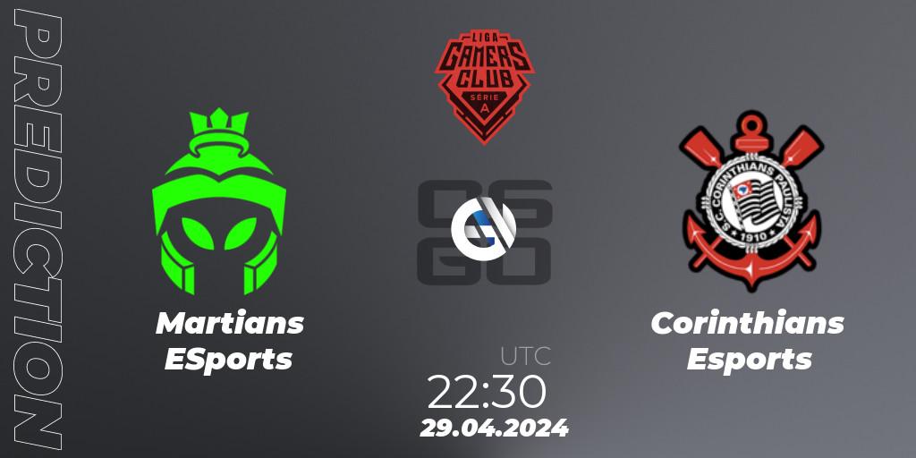Martians ESports - Corinthians Esports: Maç tahminleri. 01.05.2024 at 22:00, Counter-Strike (CS2), Gamers Club Liga Série A: April 2024