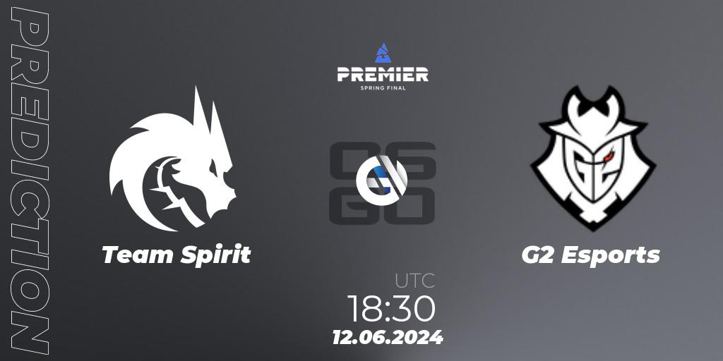 Team Spirit - G2 Esports: Maç tahminleri. 12.06.2024 at 19:55, Counter-Strike (CS2), BLAST Premier Spring Final 2024