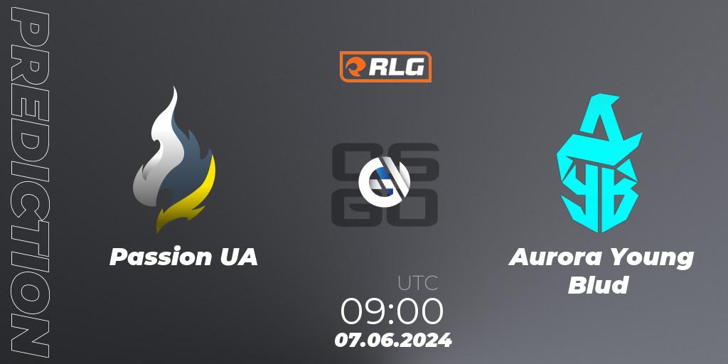 Passion UA - Aurora Young Blud: Maç tahminleri. 07.06.2024 at 09:00, Counter-Strike (CS2), RES European Series #5