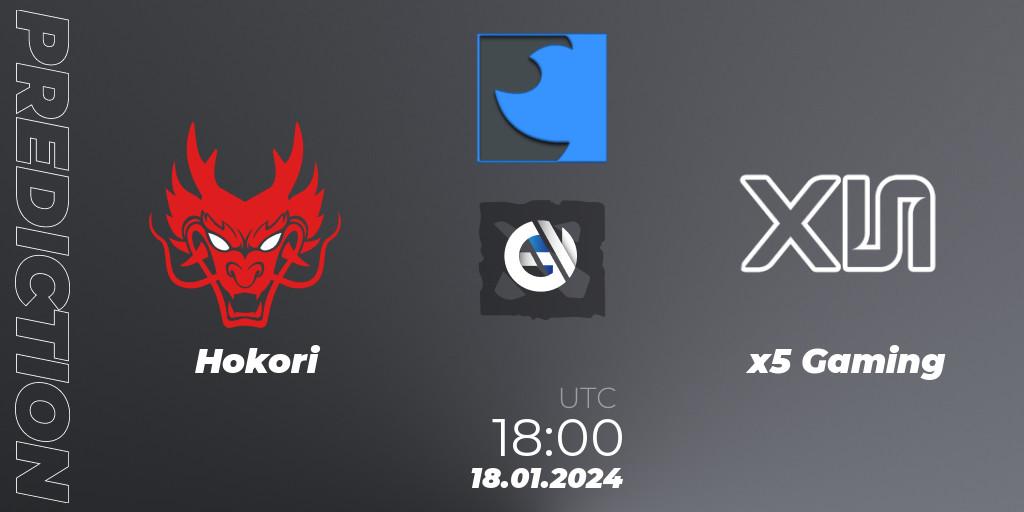 Hokori - x5 Gaming: Maç tahminleri. 18.01.2024 at 18:05, Dota 2, FastInvitational DotaPRO Season 2