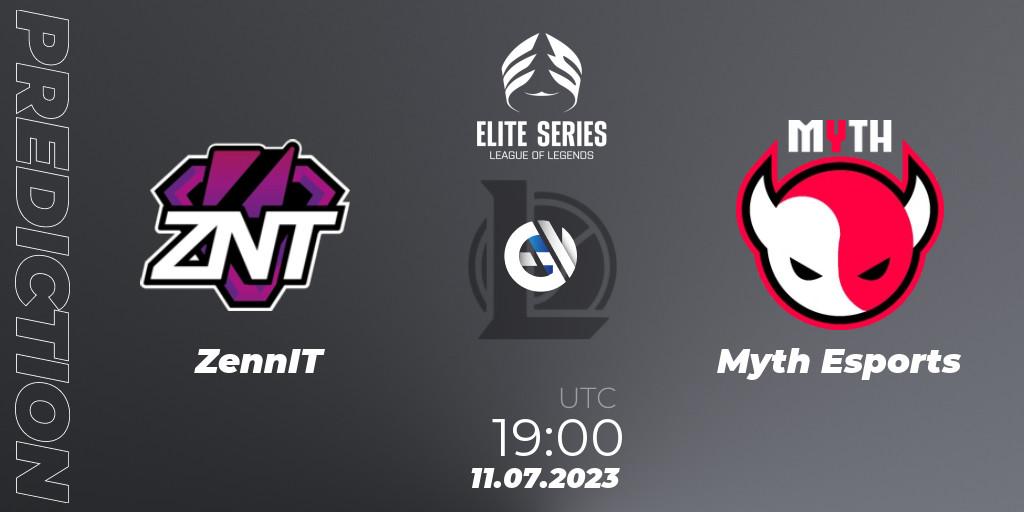 ZennIT - Myth Esports: Maç tahminleri. 11.07.2023 at 19:00, LoL, Elite Series Summer 2023