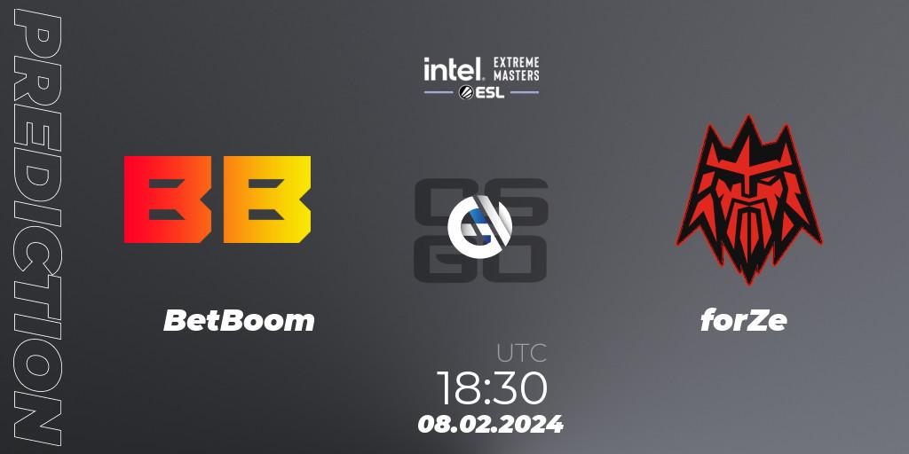 BetBoom - forZe: Maç tahminleri. 08.02.2024 at 18:30, Counter-Strike (CS2), Intel Extreme Masters China 2024: European Closed Qualifier