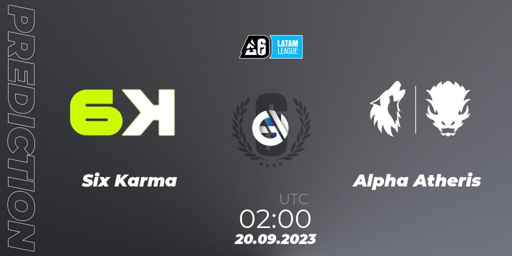 Six Karma - Alpha Atheris: Maç tahminleri. 20.09.2023 at 02:00, Rainbow Six, LATAM League 2023 - Stage 2