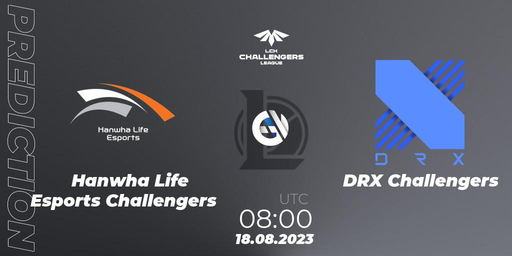 Hanwha Life Esports Challengers - DRX Challengers: Maç tahminleri. 18.08.2023 at 08:00, LoL, LCK Challengers League 2023 Summer - Playoffs