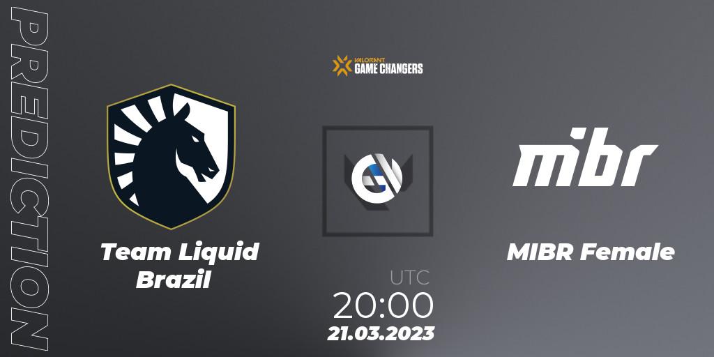 Team Liquid Brazil - MIBR Female: Maç tahminleri. 21.03.23, VALORANT, VCT 2023: Game Changers Brazil Series 1