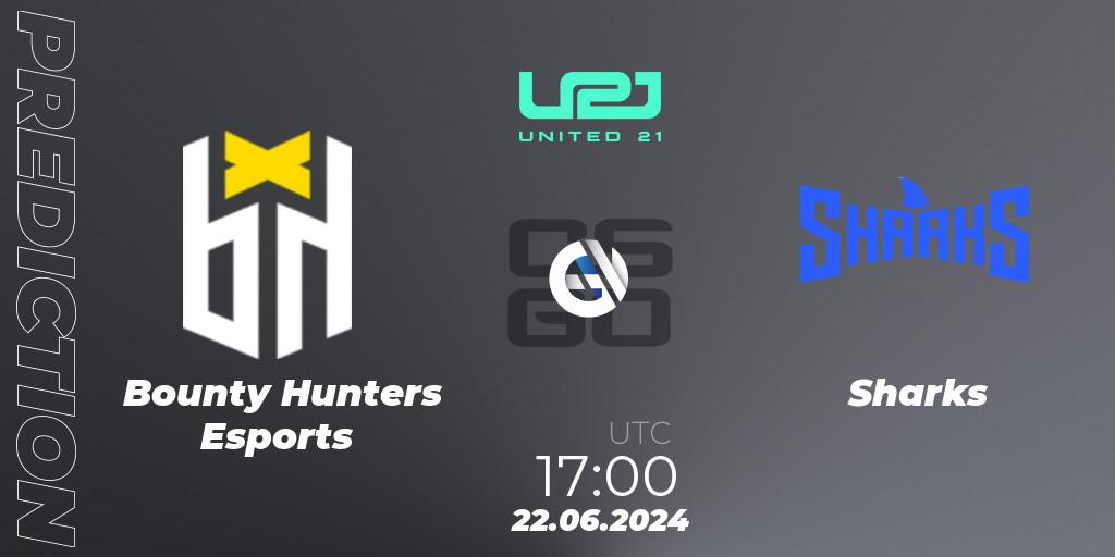 Bounty Hunters Esports - Sharks: Maç tahminleri. 20.06.2024 at 20:30, Counter-Strike (CS2), United21 South America Season 1