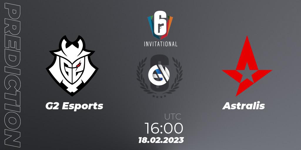 G2 Esports - Astralis: Maç tahminleri. 18.02.2023 at 16:00, Rainbow Six, Six Invitational 2023