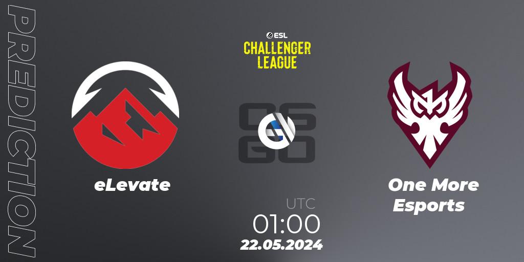 eLevate - One More Esports: Maç tahminleri. 22.05.2024 at 01:00, Counter-Strike (CS2), ESL Challenger League Season 47: North America