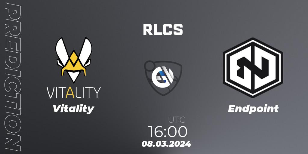 Vitality - Endpoint: Maç tahminleri. 08.03.2024 at 16:00, Rocket League, RLCS 2024 - Major 1: Europe Open Qualifier 3