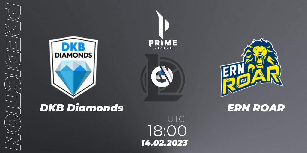 DKB Diamonds - ERN ROAR: Maç tahminleri. 14.02.23, LoL, Prime League 2nd Division Spring 2023 - Group Stage