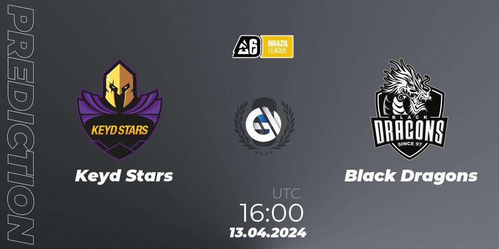Keyd Stars - Black Dragons: Maç tahminleri. 14.04.2024 at 13:00, Rainbow Six, Brazil League 2024 - Stage 1