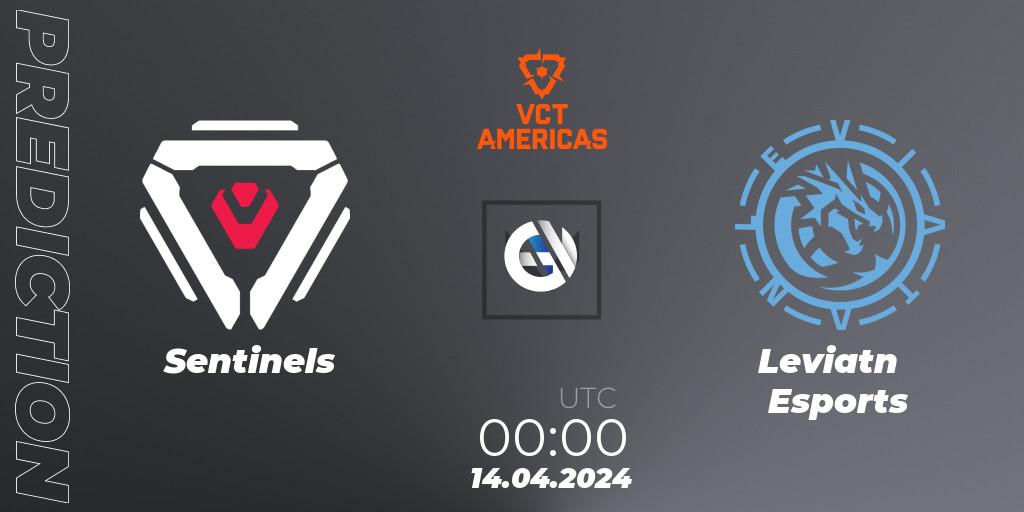 Sentinels - Leviatán Esports: Maç tahminleri. 14.04.24, VALORANT, VALORANT Champions Tour 2024: Americas League - Stage 1 - Group Stage
