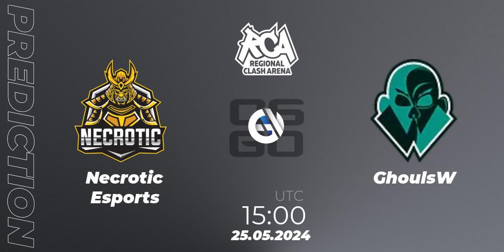 Necrotic Esports - GhoulsW: Maç tahminleri. 25.05.2024 at 15:00, Counter-Strike (CS2), Regional Clash Arena Europe: Closed Qualifier