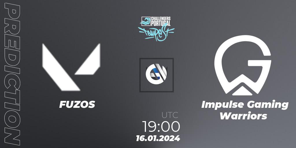 FUZOS - Impulse Gaming Warriors: Maç tahminleri. 16.01.2024 at 19:00, VALORANT, VALORANT Challengers 2024 Portugal: Tempest Split 1