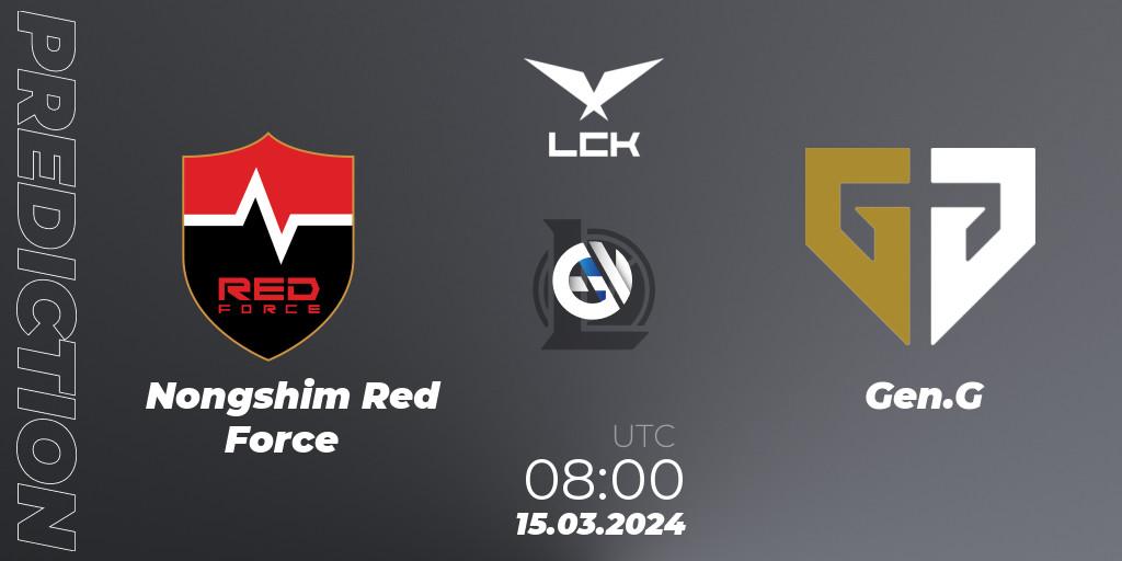 Nongshim Red Force - Gen.G: Maç tahminleri. 15.03.24, LoL, LCK Spring 2024 - Group Stage