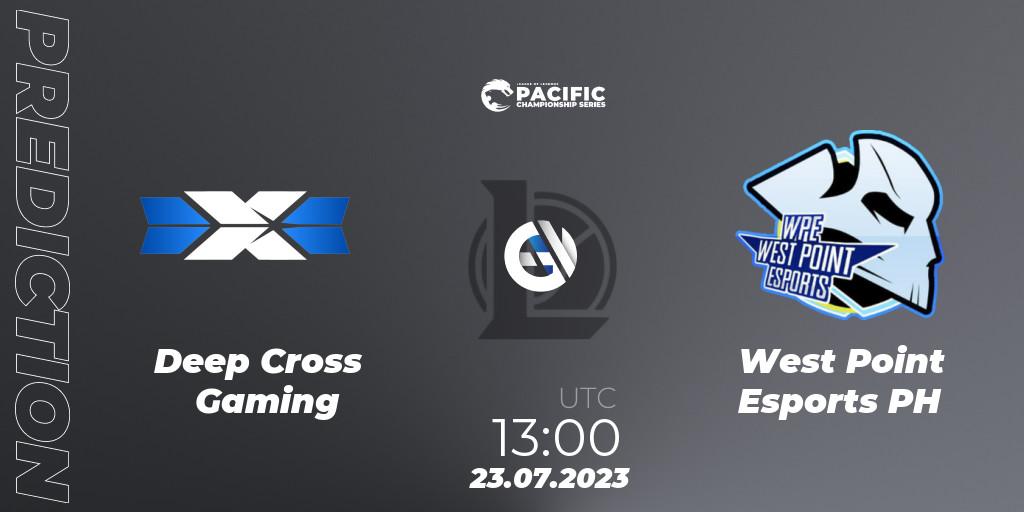 Deep Cross Gaming - West Point Esports PH: Maç tahminleri. 23.07.2023 at 13:10, LoL, PACIFIC Championship series Group Stage