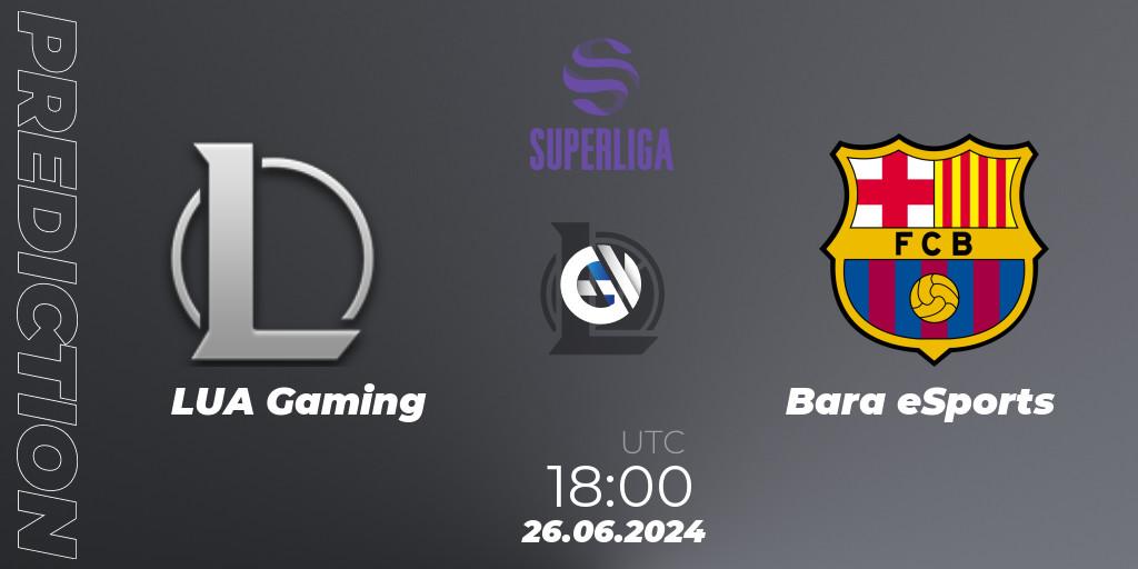 LUA Gaming - Barça eSports: Maç tahminleri. 26.06.2024 at 18:00, LoL, LVP Superliga Summer 2024