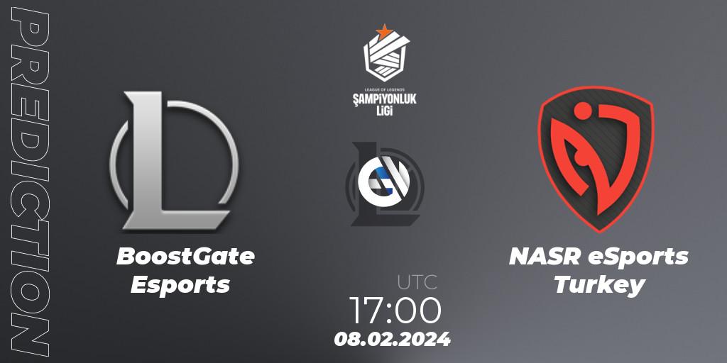 BoostGate Esports - NASR eSports Turkey: Maç tahminleri. 08.02.2024 at 17:00, LoL, TCL Winter 2024