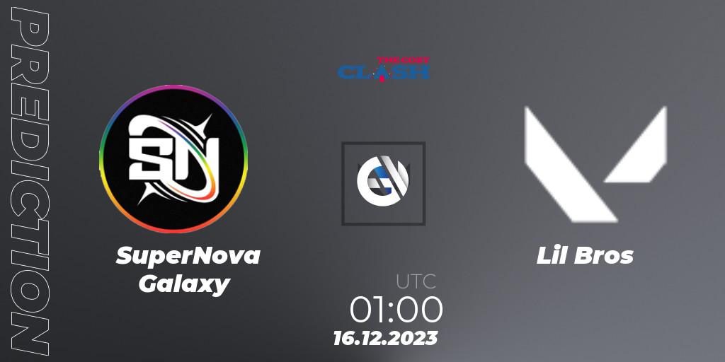 SuperNova Galaxy - Lil Bros: Maç tahminleri. 16.12.2023 at 01:00, VALORANT, The Cozy Clash