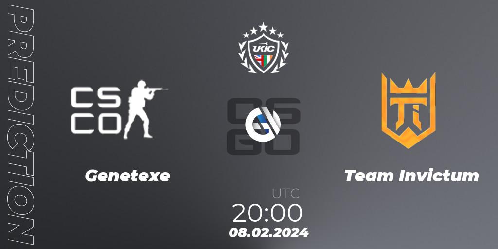Genetexe - Team Invictum: Maç tahminleri. 08.02.2024 at 20:00, Counter-Strike (CS2), UKIC League Season 1: Division 1