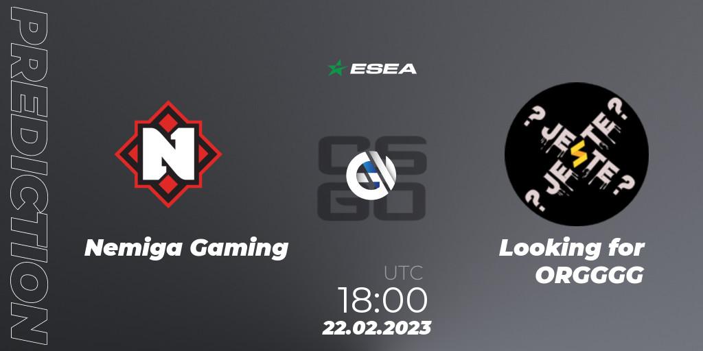 Nemiga Gaming - JESTE: Maç tahminleri. 22.02.2023 at 18:00, Counter-Strike (CS2), ESEA Season 44: Advanced Division - Europe