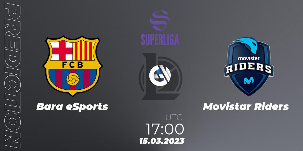 Barça eSports - Movistar Riders: Maç tahminleri. 15.03.2023 at 17:00, LoL, LVP Superliga Spring 2023 - Playoffs