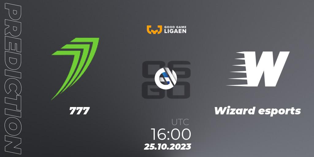 777 - Wizard esports: Maç tahminleri. 25.10.2023 at 17:00, Counter-Strike (CS2), Good Game-ligaen Fall 2023: Regular Season