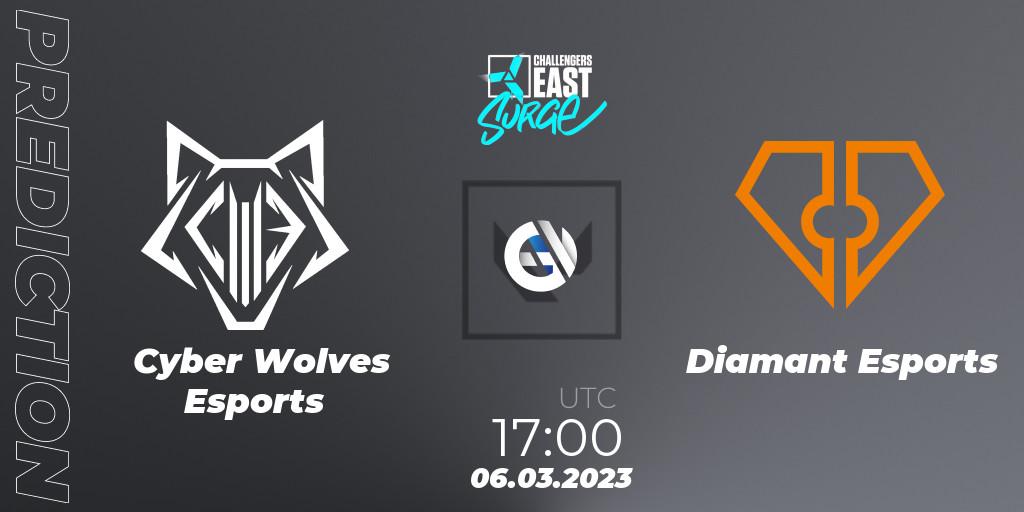Cyber Wolves Esports - Diamant Esports: Maç tahminleri. 06.03.23, VALORANT, VALORANT Challengers 2023 East: Surge Split 1