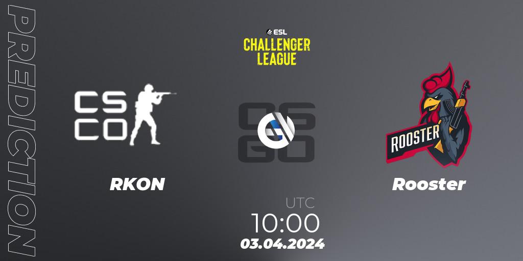 RKON - Rooster: Maç tahminleri. 03.04.24, CS2 (CS:GO), ESL Challenger League Season 47: Oceania